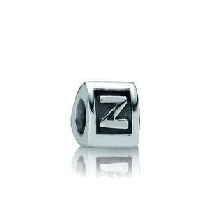 Pandora Authentic Sterling Silver Letter Z Alphabet Block Initial Charm